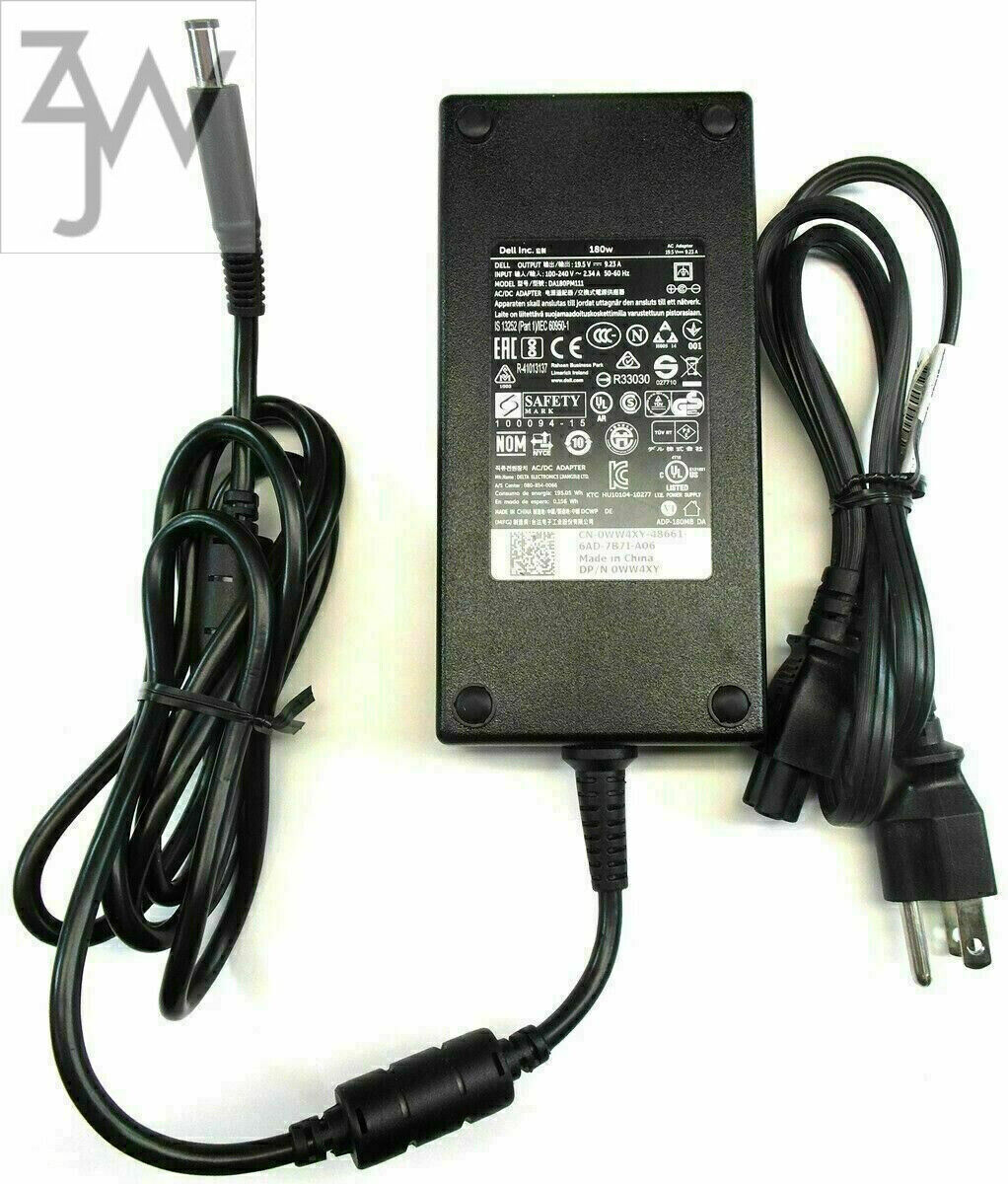 Genuine DELL 180W 19.5V 0WW4XY DA180pm111 Laptop AC Adapter Power Supply
