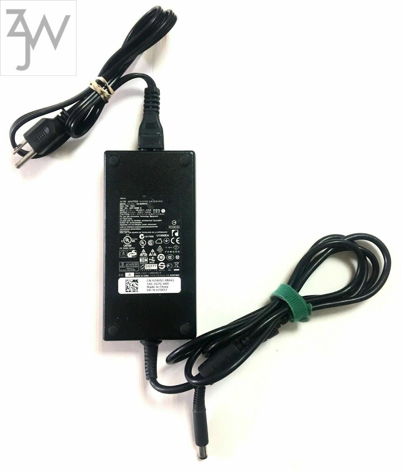 Genuine DELL 180W 19.5V 0WW4XY DA180pm111 Laptop AC Adapter Power Supply