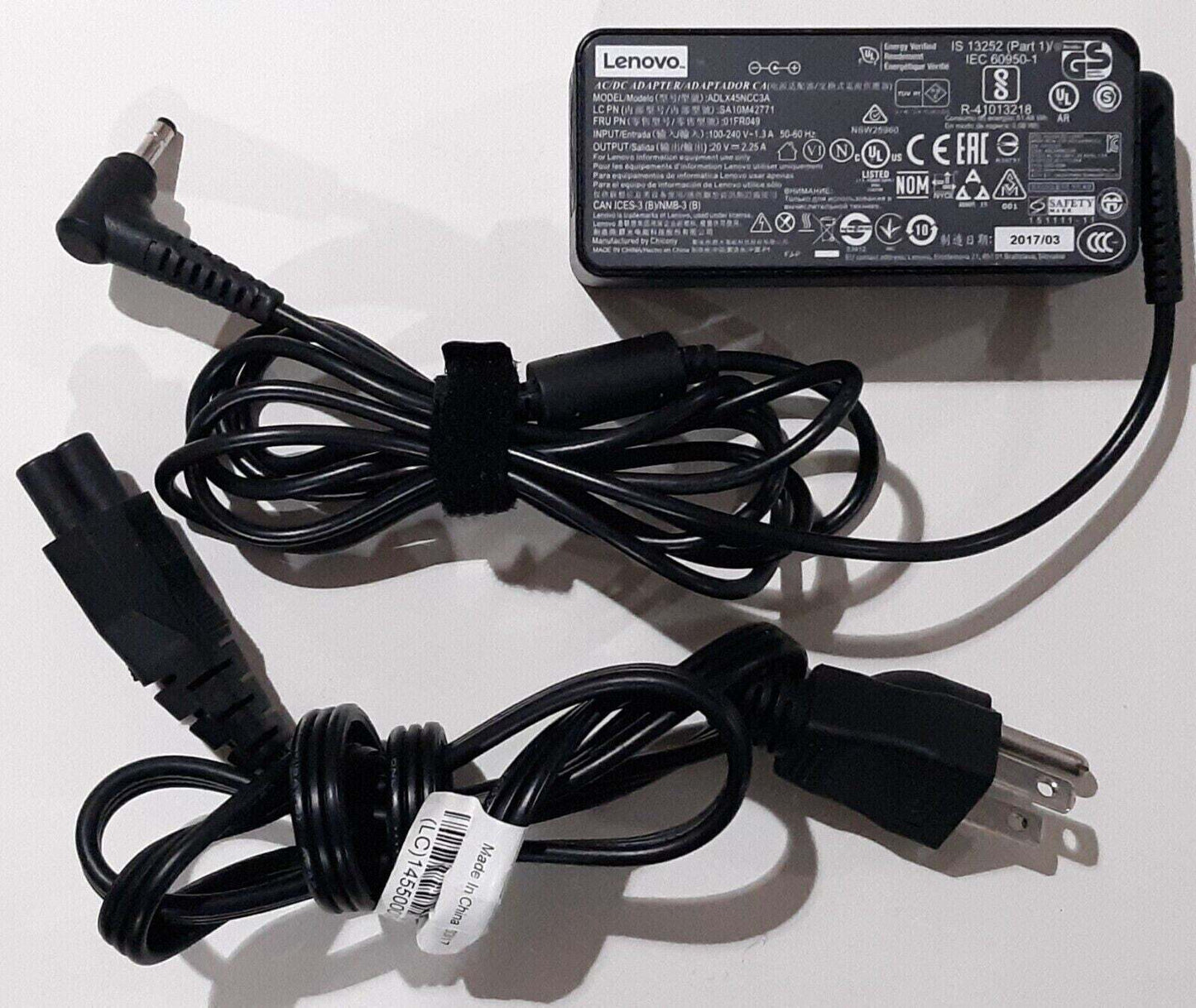 OEM Lenovo 45W AC Power Adapter Charger ADLX45NCC3A for Chromebook N22 N23 N42