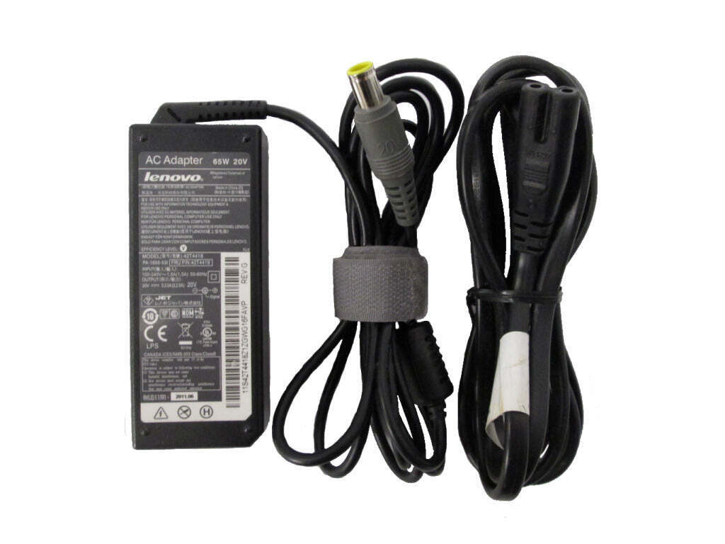 Genuine Lenovo ThinkPad Laptop AC Charger Power Adapter 65W 20V 3.25A ROUND TIP