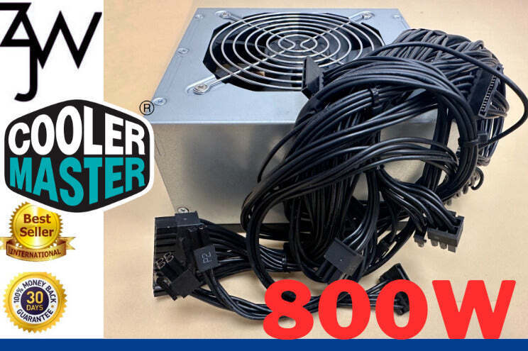 NEW Cooler Master 600 750 800W Gaming Power Supply 80Plus Gold Certified ATX PSU