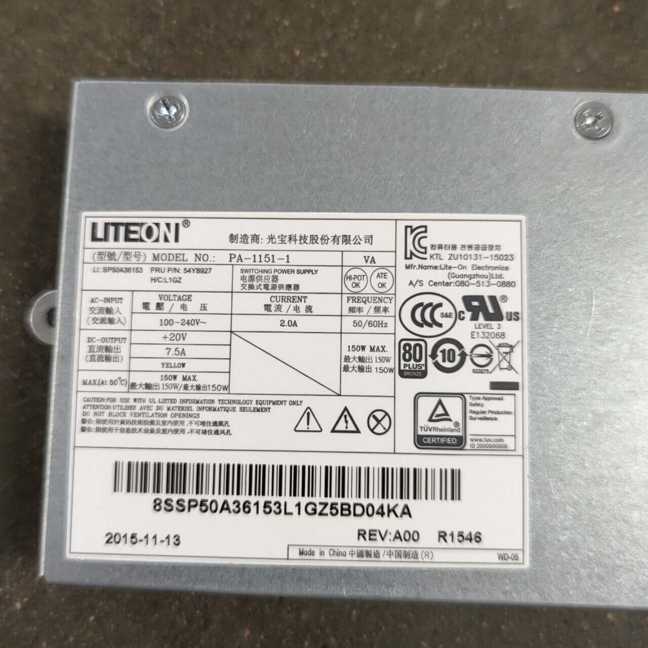 Lenovo ThinkCentre M900z Series AiO 150W OEM Power Supply Replacement 54Y8927