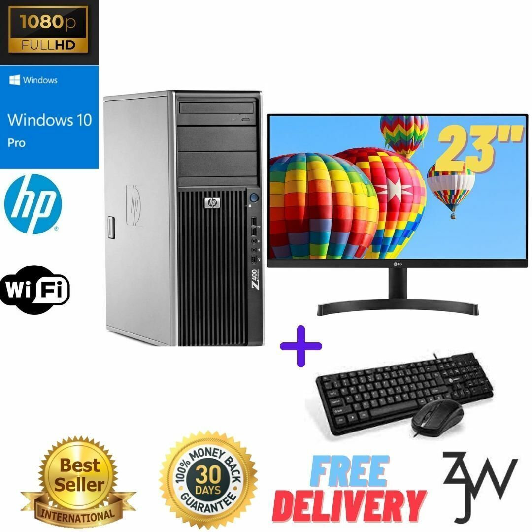 HP PC Desktop Computer 3550 3.06GHZ 12GB 120GB+500GB +23'' LCD Keyboard/Mice Set