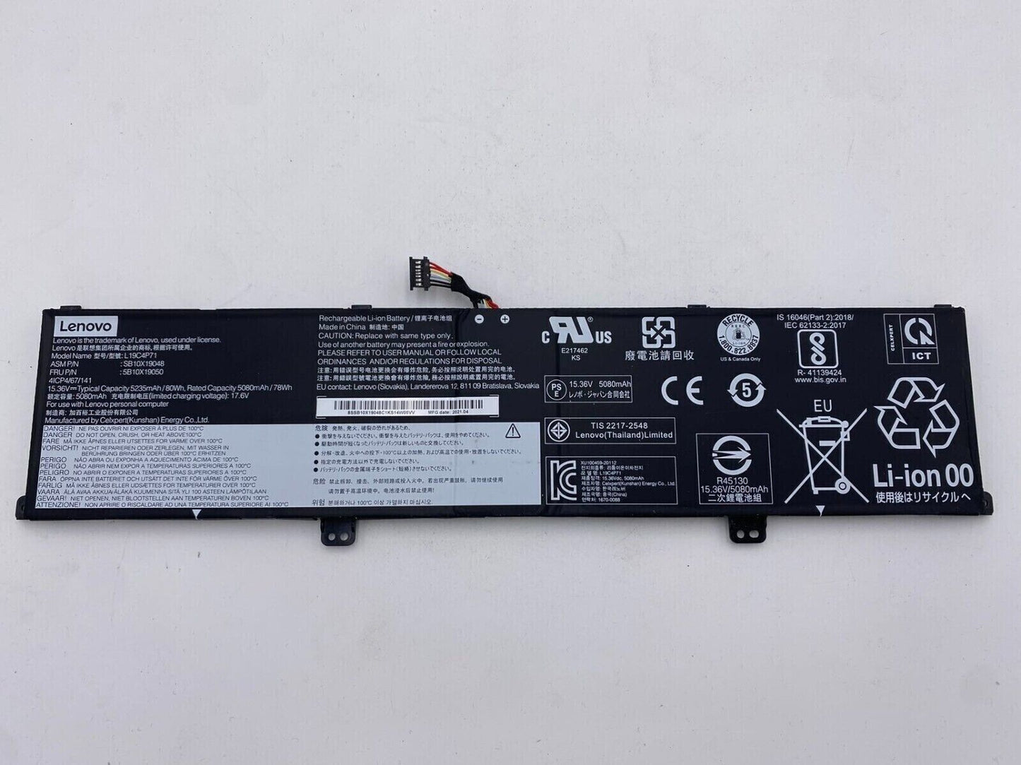 OEM LENOVO Battery ThinkPad X1 Extreme P1 3rd Gen L19C4P71 L19M4P71 5B10X19050