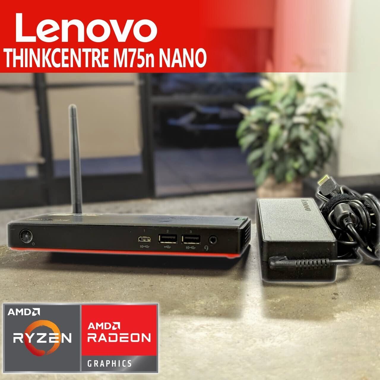 ThinkCentre M75n Nano MINI PC Desktop Ryzen 5 PRO 3500U 8GB RAM 128GB Win11 WIFI