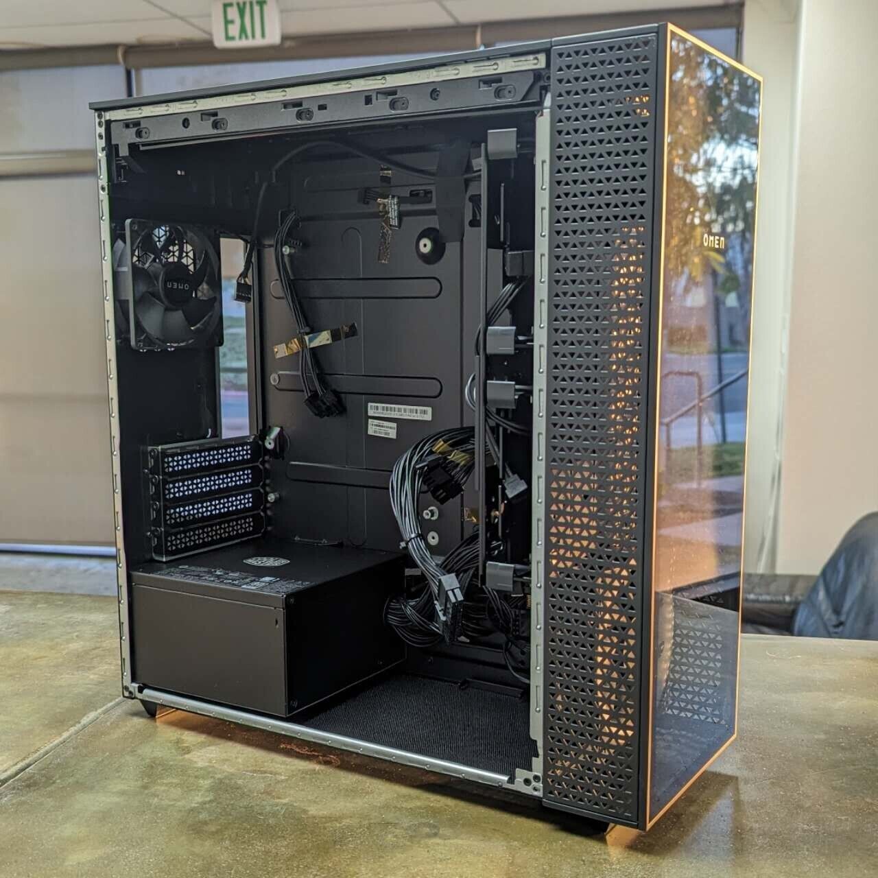 HP Omen 30L ATX Gaming PC Case RGB w/ cooler master 800w 80 plus Gold PSU & fans