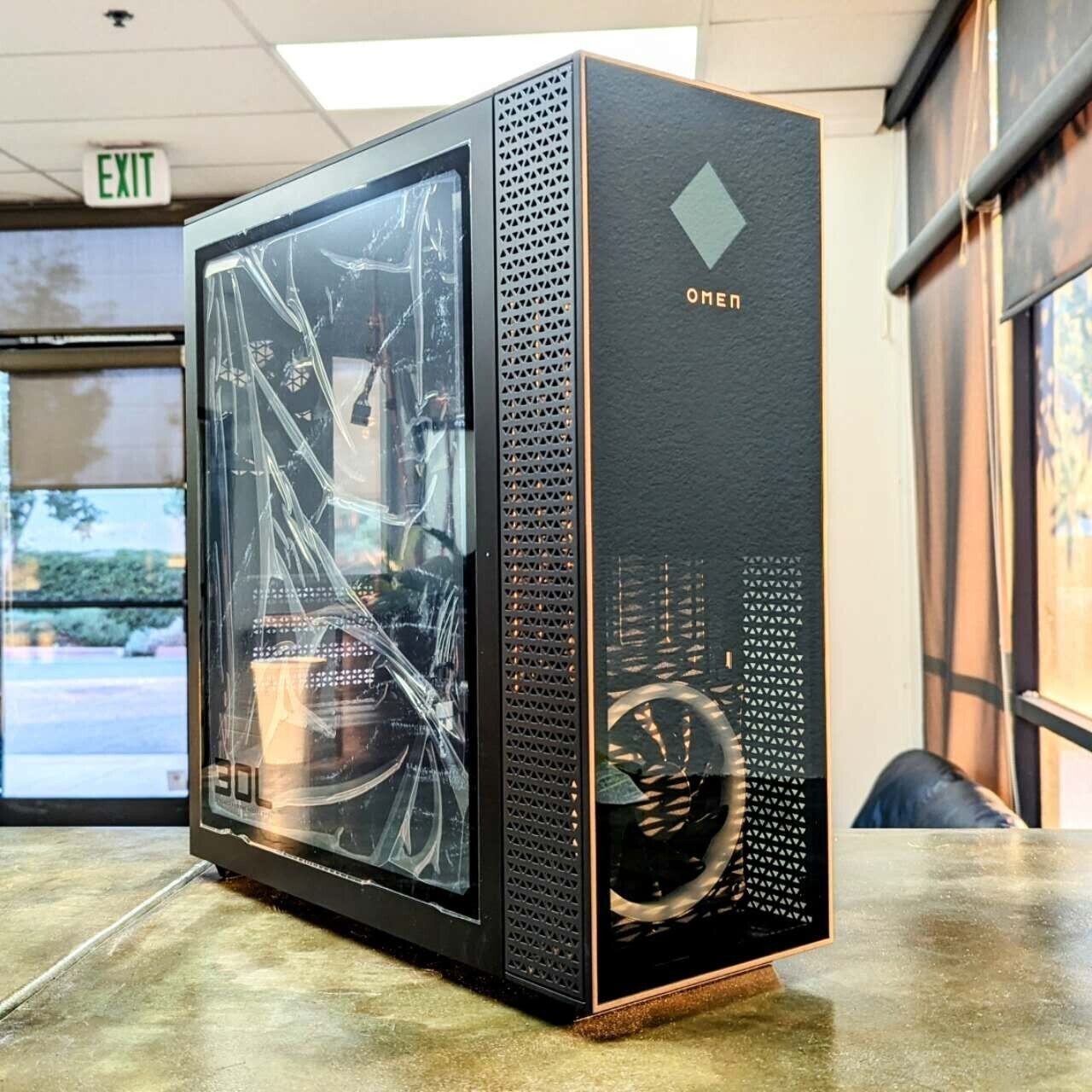 HP Omen 30L ATX Gaming PC Case RGB w/ cooler master 800w 80 plus Gold PSU & fans