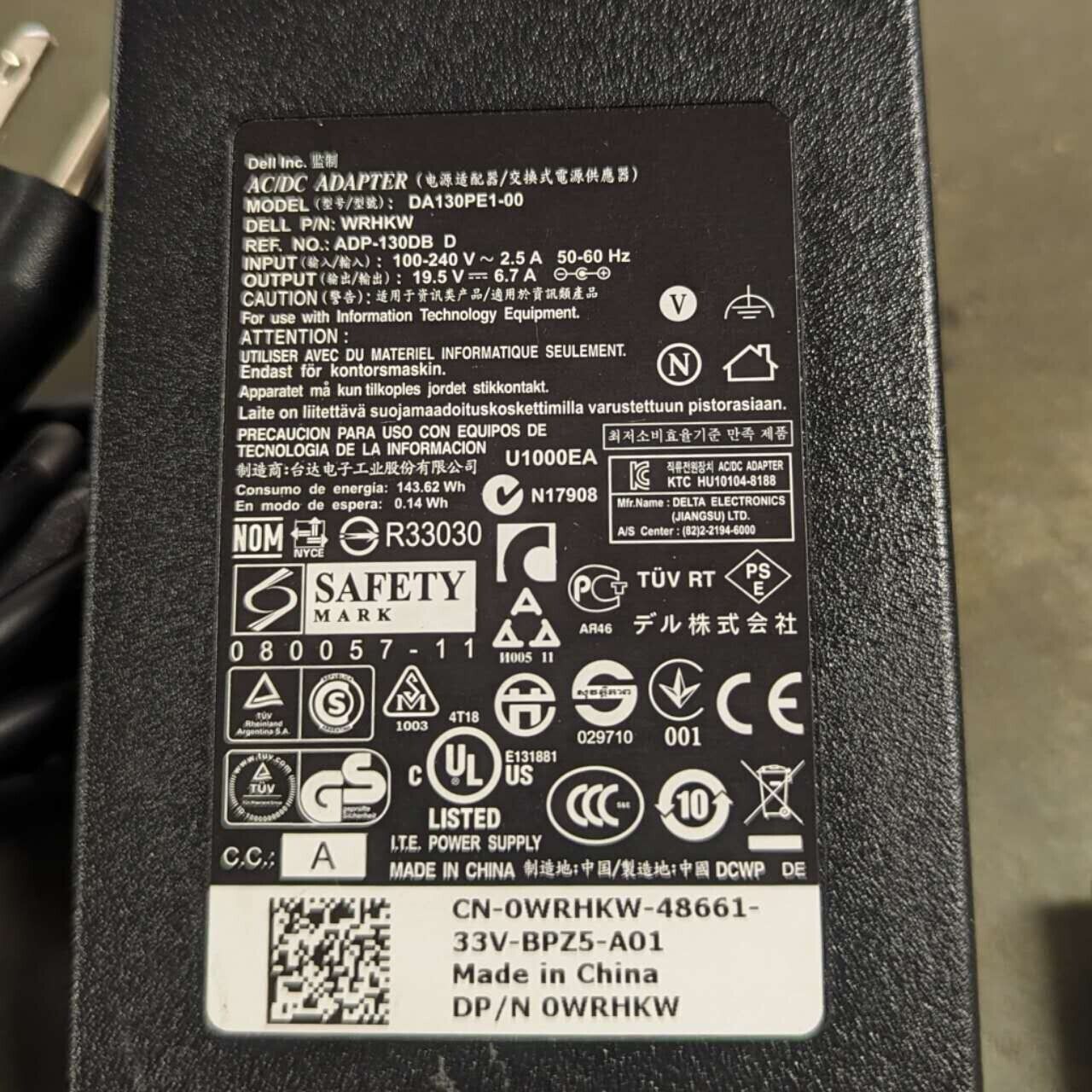 OEM Dell 130W 4.5mm AC Adapter charger for XPS Inspiron Latitude Vostro Optiplex