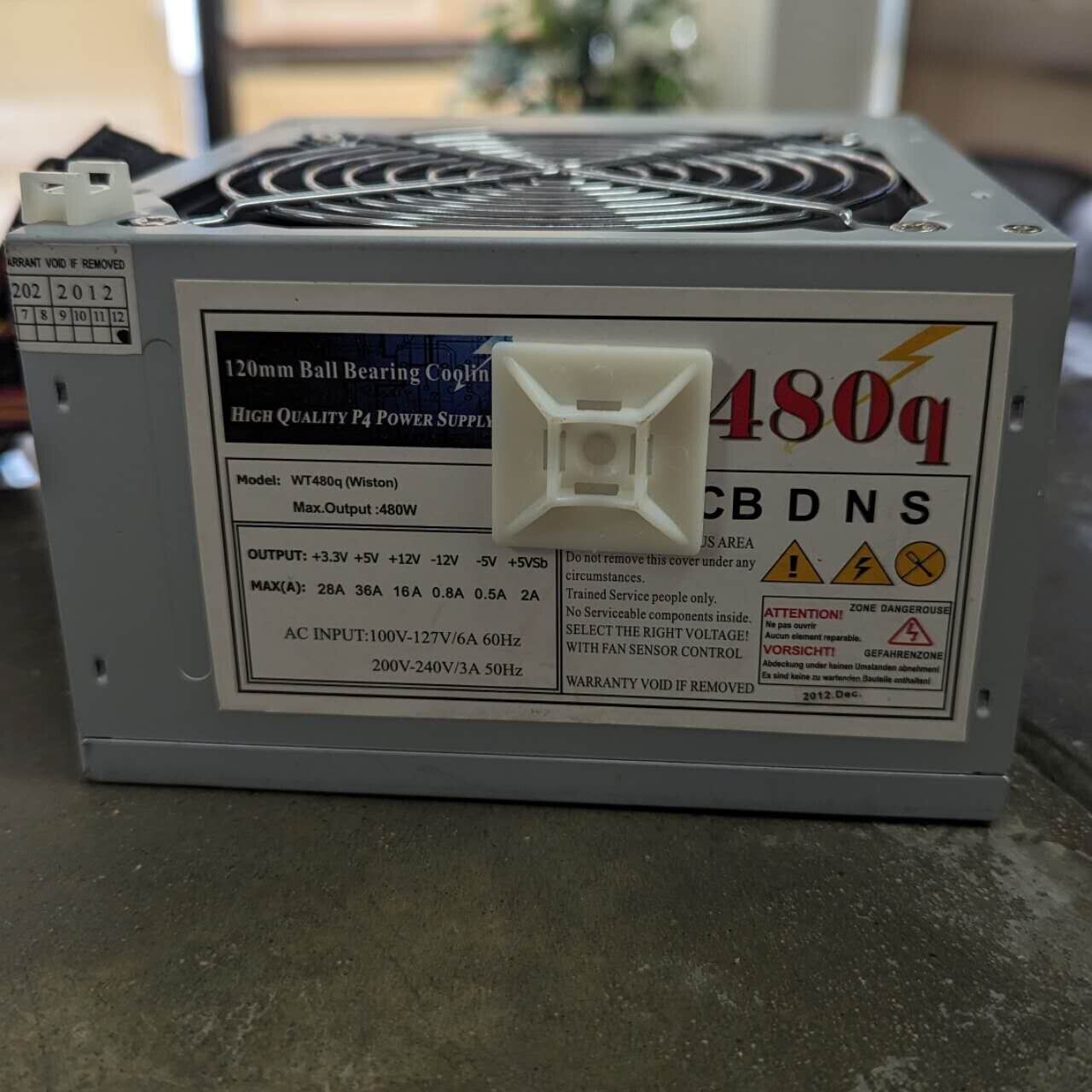 WT4809 (Wiston 480W 24Pin Fan 20+4 ATX Power Supply Gaming