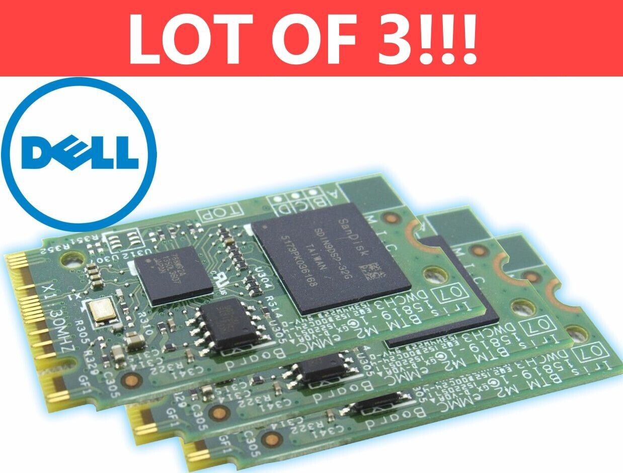 LOT 3 Dell OEM Inspiron 11(3157)32GB eMMC Storage Drive Module Card 9WN1W