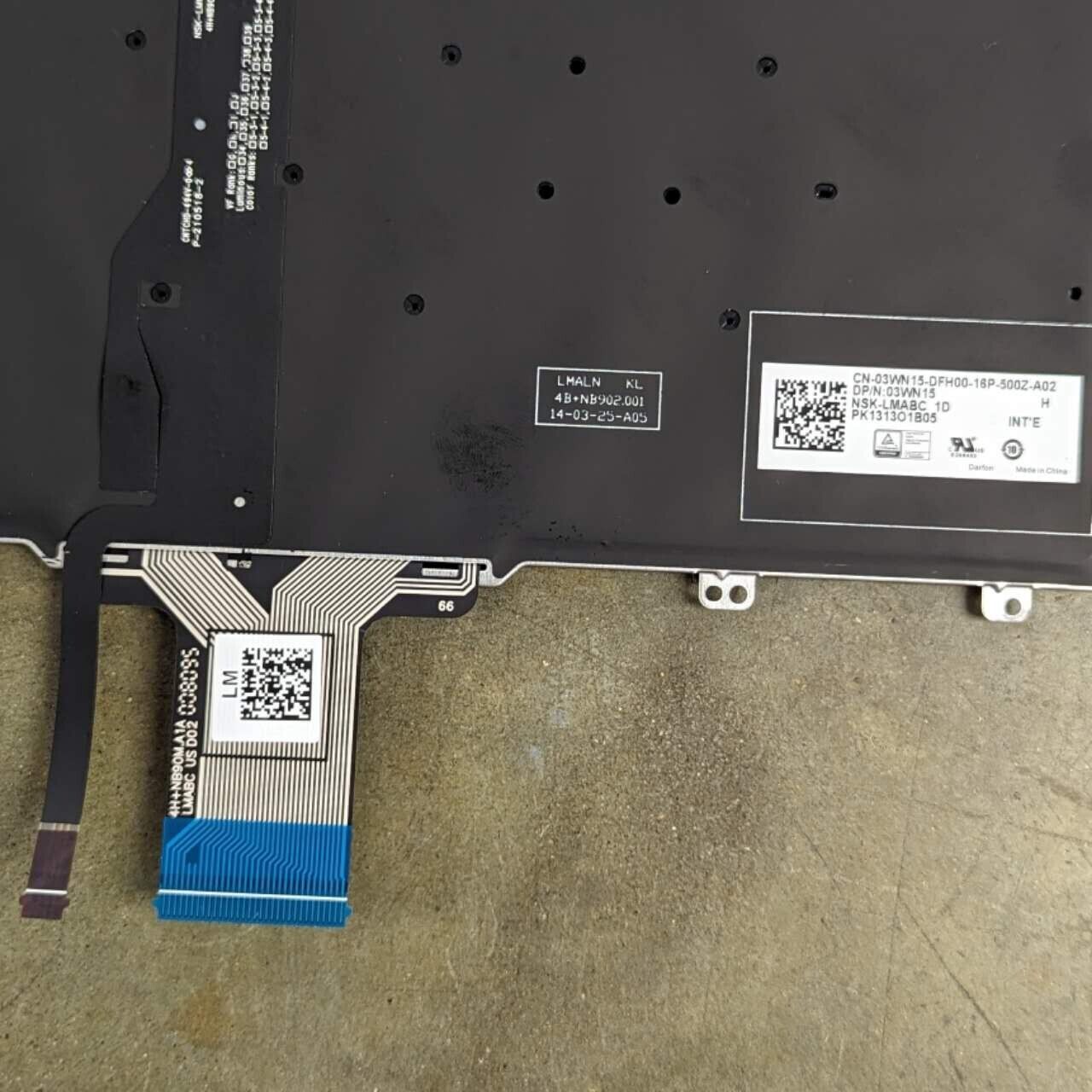 03WN15 FOR DELL Latitude E7250 E5250 Laptop US English with Backlight Keyboard