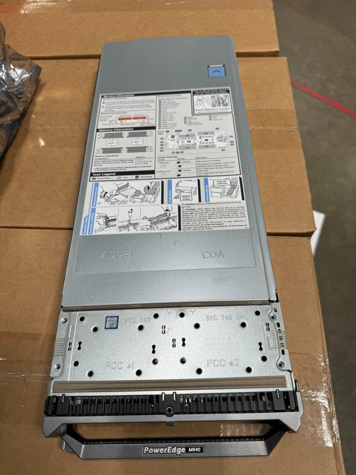 DELL MOTHERBOARD EMC POWEREDGE M640 BAREBONE CHASSIS CTHW9