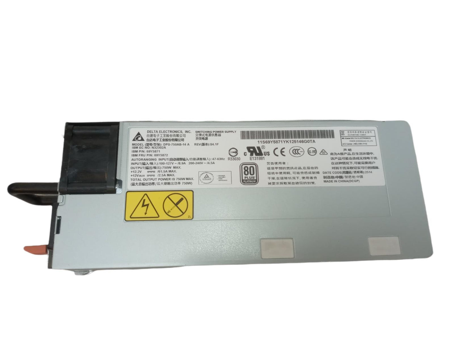 LOT 2 IBM 69Y5872 750W X3650 M4 Power Supply 69Y5871 Delta Electronics DPS-750AB