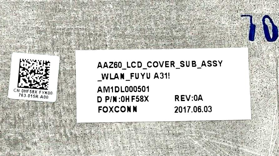 New OEM Dell Latitude E7470 Laptop LCD Back Cover Lid Top - FVX0Y HF58X