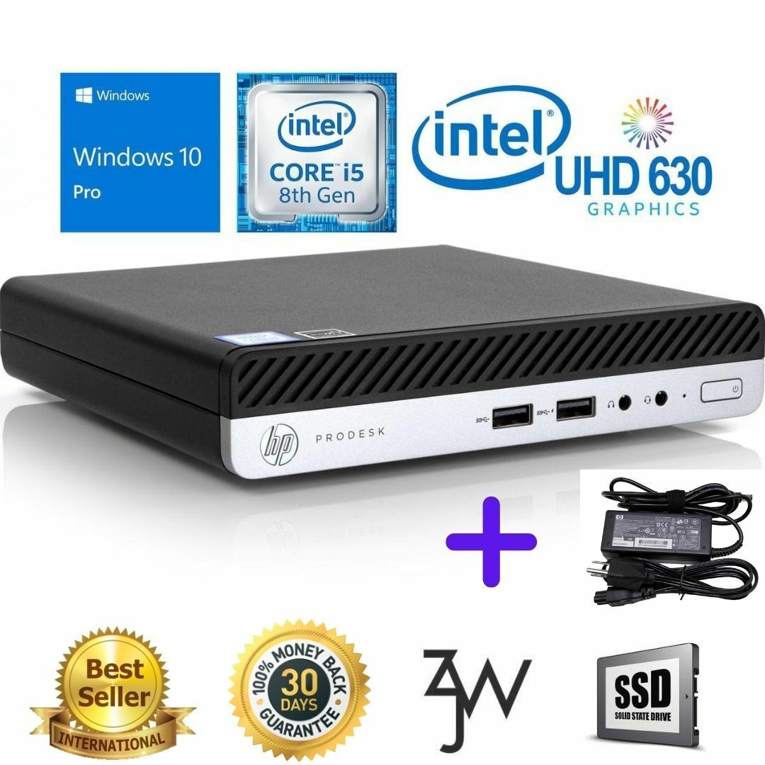 HP ELITEDESK 800 G4 DM MINI PC I5-8500T 512GB SSD 16GB WIN10 WIFI AC Adapter
