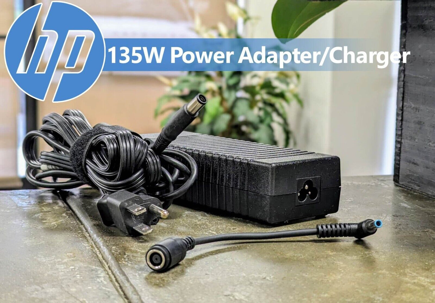 Genuine HP Laptop 45W 65W 90W 135W AC Adapter Charger Power Supply Blue Tip