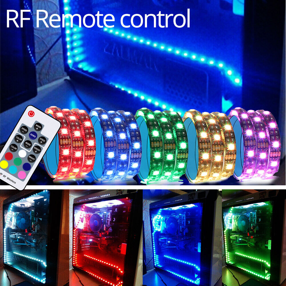 SATA RGB LED Strip Light for pc case Remote Control Computer Case Adhesive tape