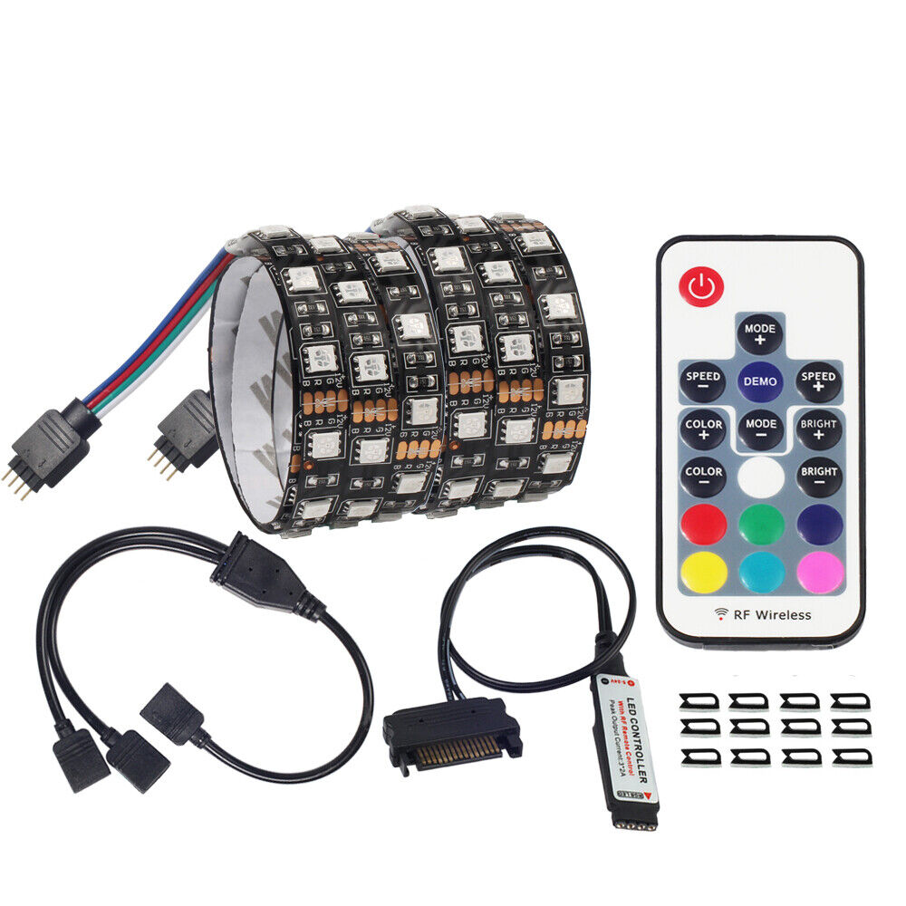 SATA RGB LED Strip Light for pc case Remote Control Computer Case Adhesive tape