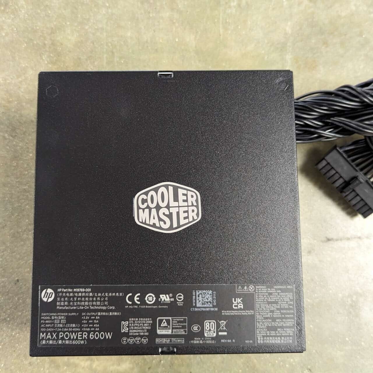 HP Omen Cooler Master 600W 80 PLUS Gold ATX 12V Power Supply