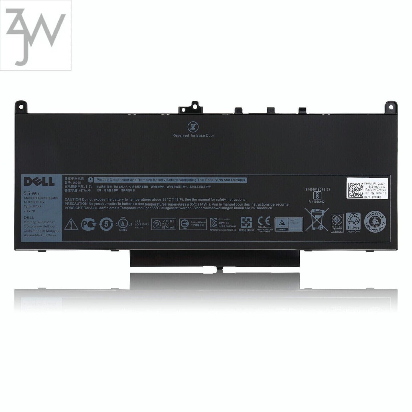 Genuine J60J5 Battery for Latitude E7270 E7470 MC34Y 242WD GG4FM R1V85 451-BBSX