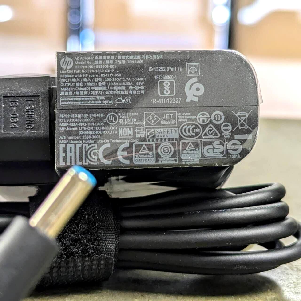Genuine 65W HP AC Adapter Charger blue tip 19.5V Pavilion 853605-001 TPN-LA05