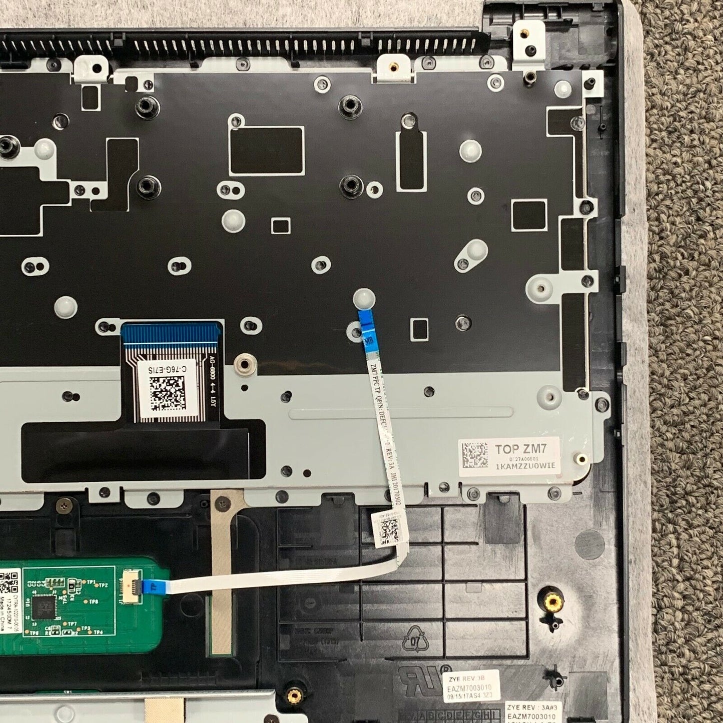 WR67C Dell Chromebook 11 3120 Keyboard US CK4ND NSK-LN0SQ Palmrest Touchpad