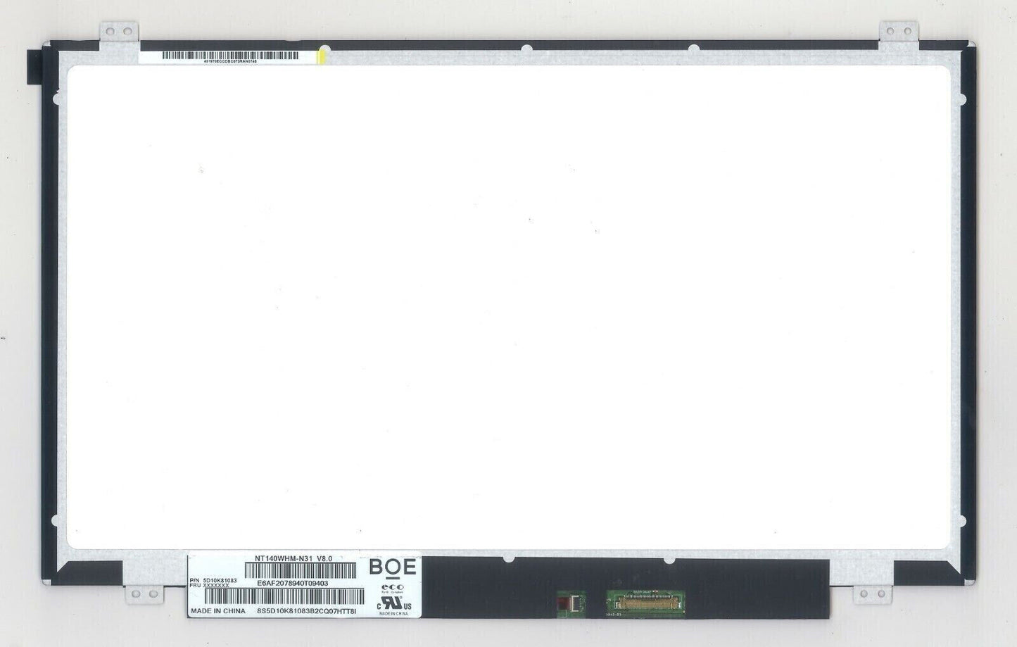 New NT140WHM-N31 Replacement LCD Screen for Laptop LED HD 1366x768 Display