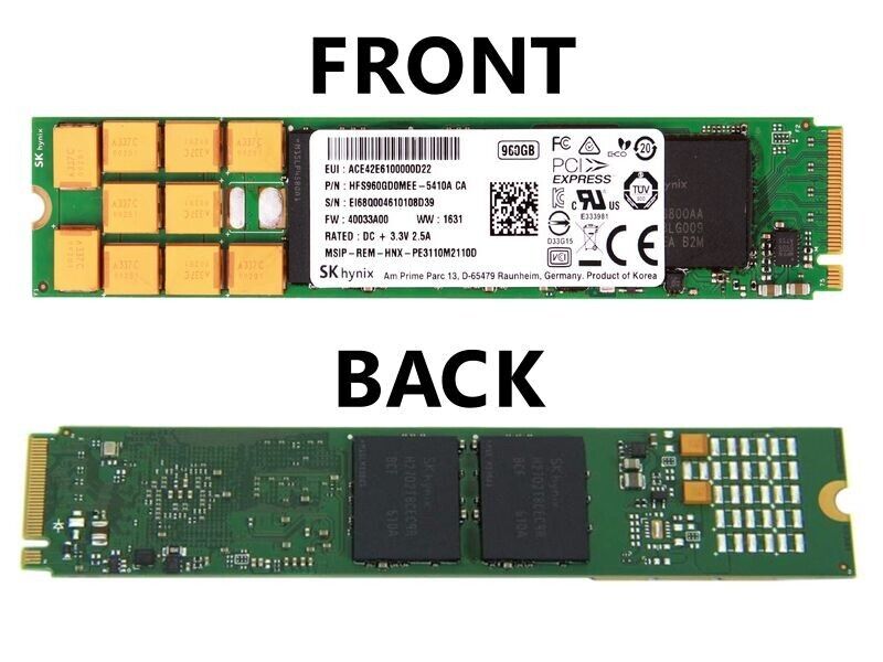 SK Hynix 960GB TLC PCIE 3.0 NVME M.2 22110 SSD HFS960GD0MEE-5410A