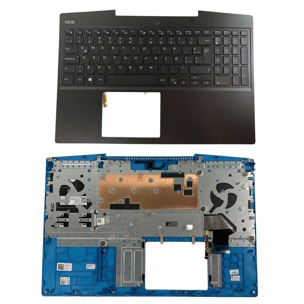 New Dell OEM G Series G3 3590 Spanish Palmrest Keyboard Assembly P0NG7 GRGDC