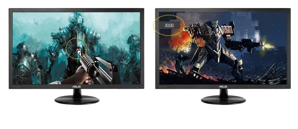 A Matching DUAL LARGE MAJOR BRAND 23" Widescreen LCD Monitors w/Cables Gaming