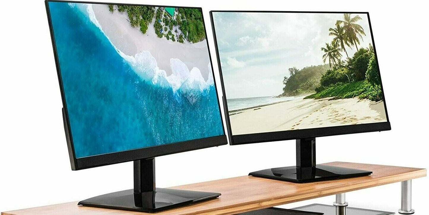 A Matching DUAL LARGE MAJOR BRAND 23" Widescreen LCD Monitors w/Cables Gaming