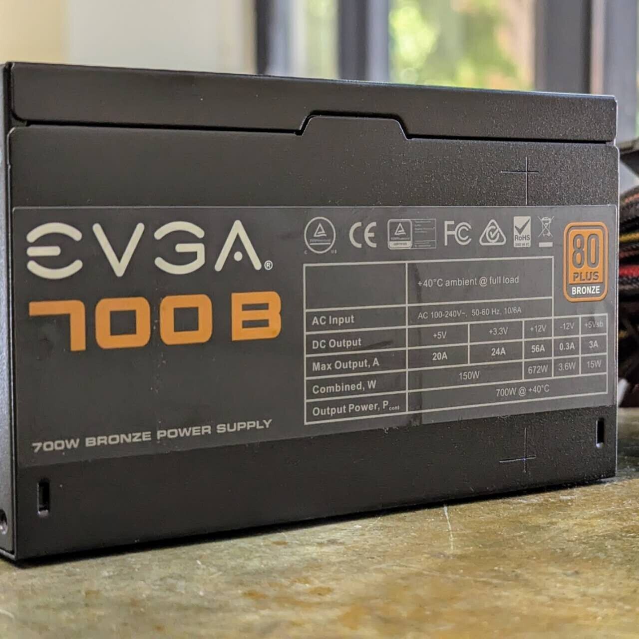 EVGA 700B 700W 80 PLUS Bronze CERTIFIED ATX Gaming Power Supply Unit PSU