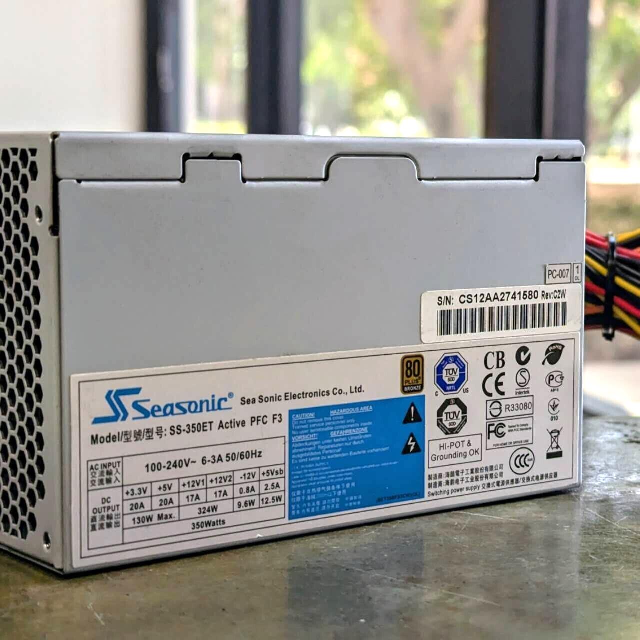 Sea Sonic | 24 Pin 350W ATX Power Supply PSU | SS-350ET | 80 plus Bronze