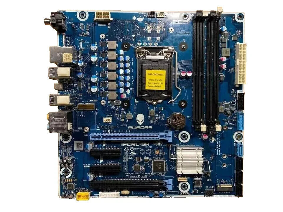 DELL ALIENWARE AURORA R11 R12 MOTHERBOARD IPCML-SH LGA1200 N43JM 7W25T - Tested