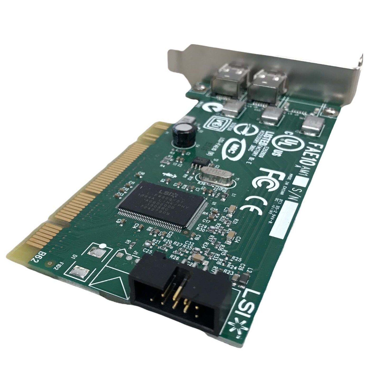 LOT 6 Dell J886H Dell 1394A Dual Port 2 Ports PCI FireWire Card L/Profile 0J886H