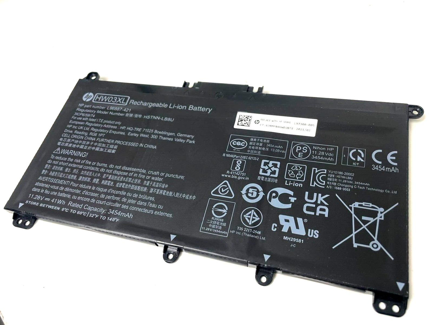 NEW HW03XL Genuine OEM Battery For HP Pavilion 15-EG 15-EH 14-FQ0013DX L96887-54