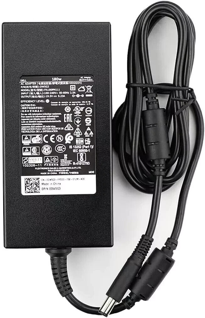 Dell 180W AC Adapter 19.5V 9.23A Power Supply 7.4x5mm w/Cord Original