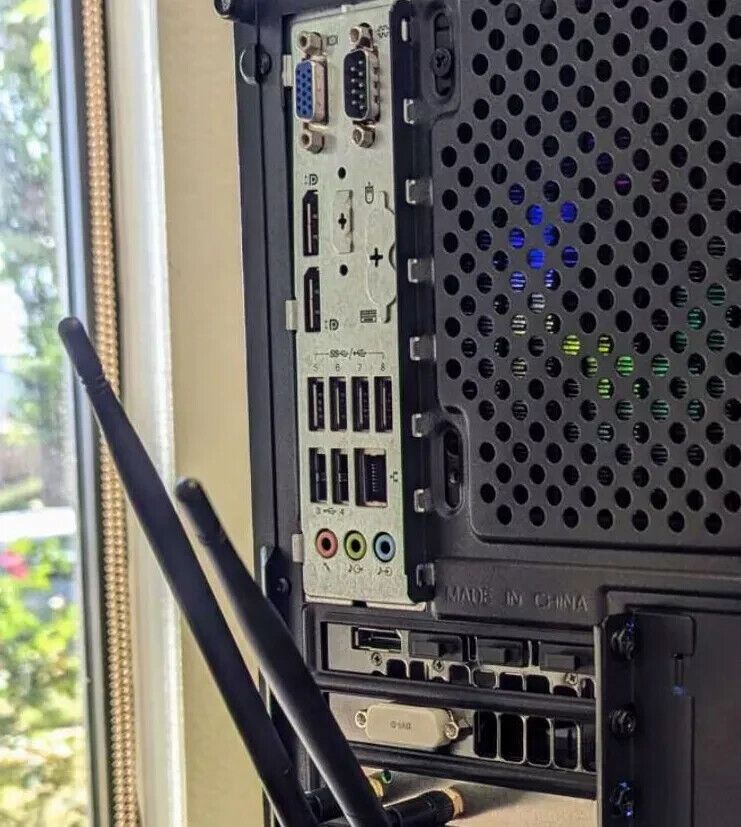 RGB Gaming PC Desktop Computer i7 16GB RAM 256GB SSD 1TB RX580 8GB W10P WIFI