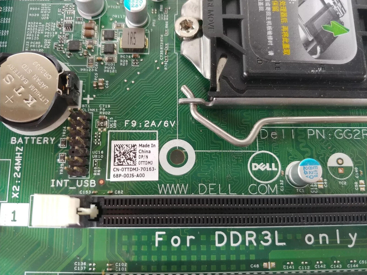 Dell OptiPlex 3040 MT Intel LGA 1151 DDR3L Desktop Motherboard TTDMJ