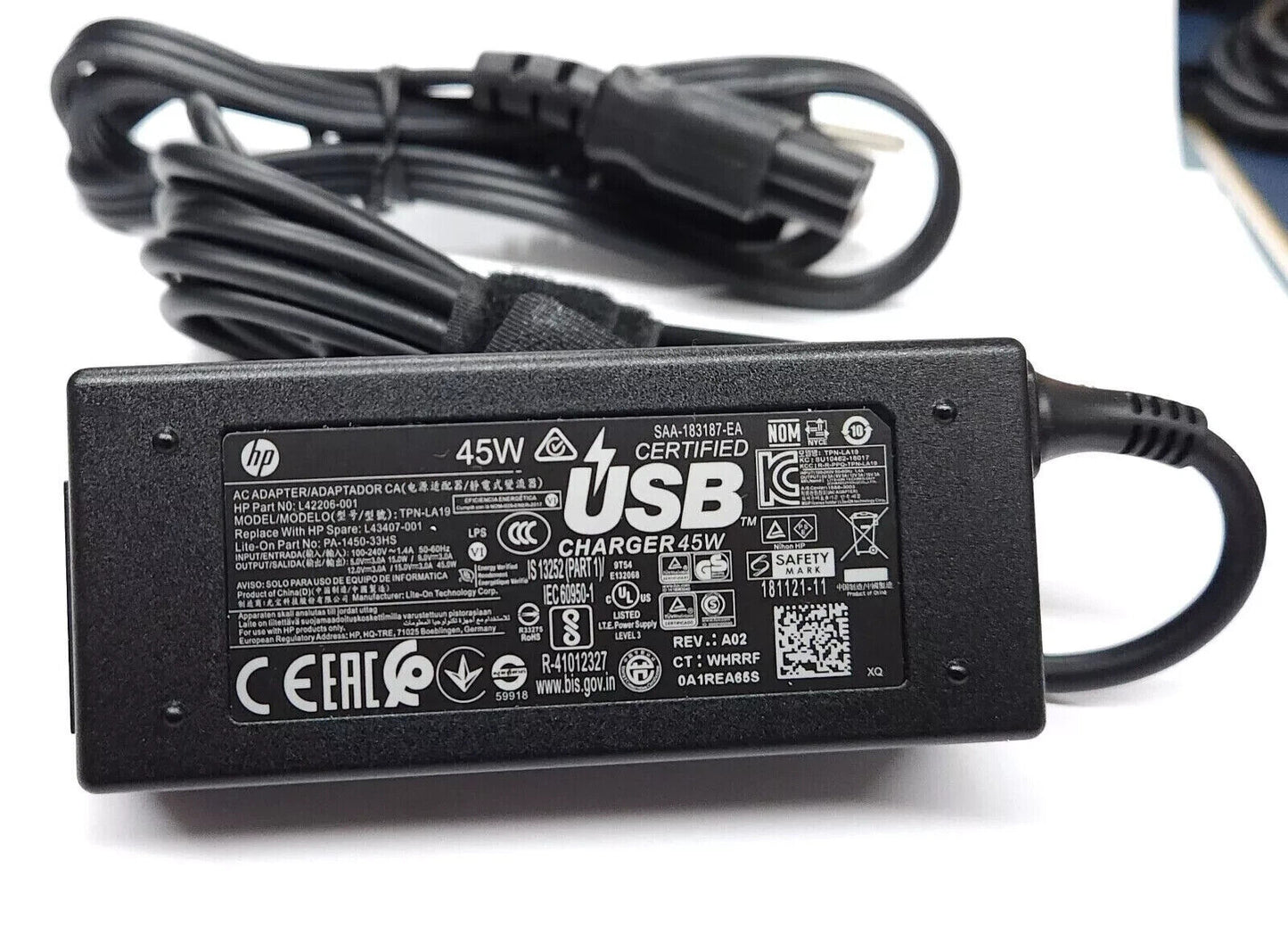 USB Type-C 45W for HP Chromebook Lenovo Dell Acer Samsung Laptop AC Charger OEM