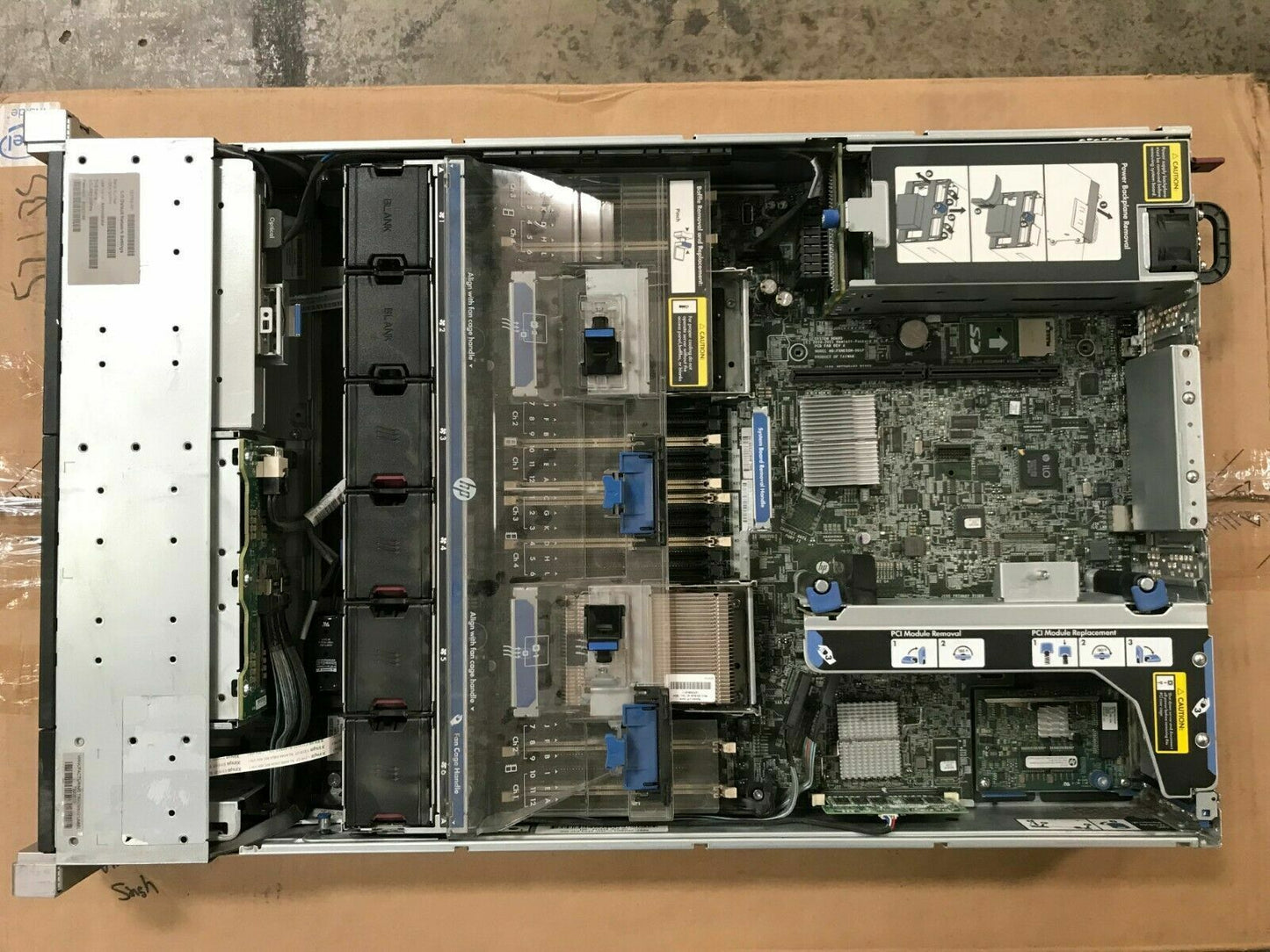 HP DL380p Gen8 G8 8B SFF BAREBONES w/ Heatsink 2x 750W PSU Motherboard P420i