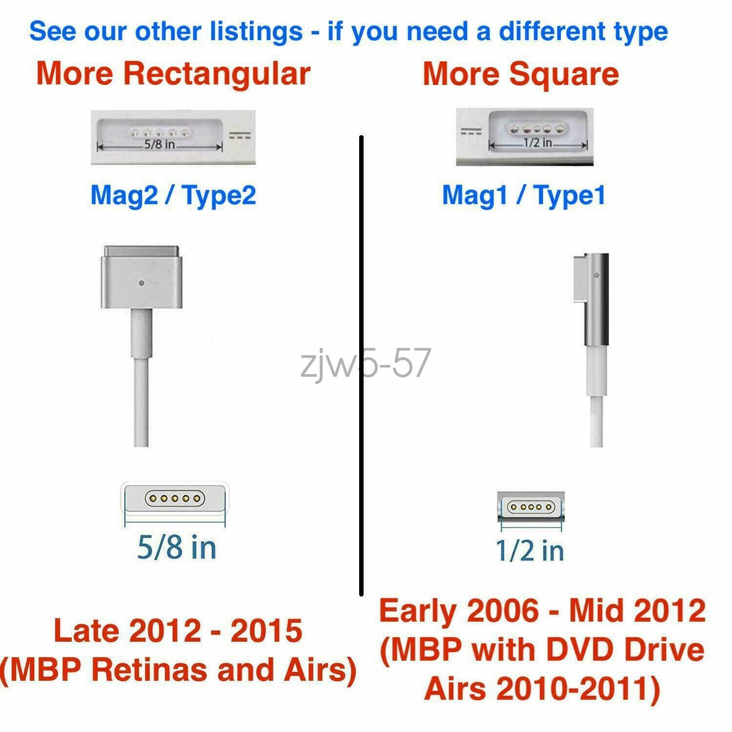 Genuine A1184 A1330 A1344 60W MagSafe1 Charger for APPLE 13" MacBook Pro