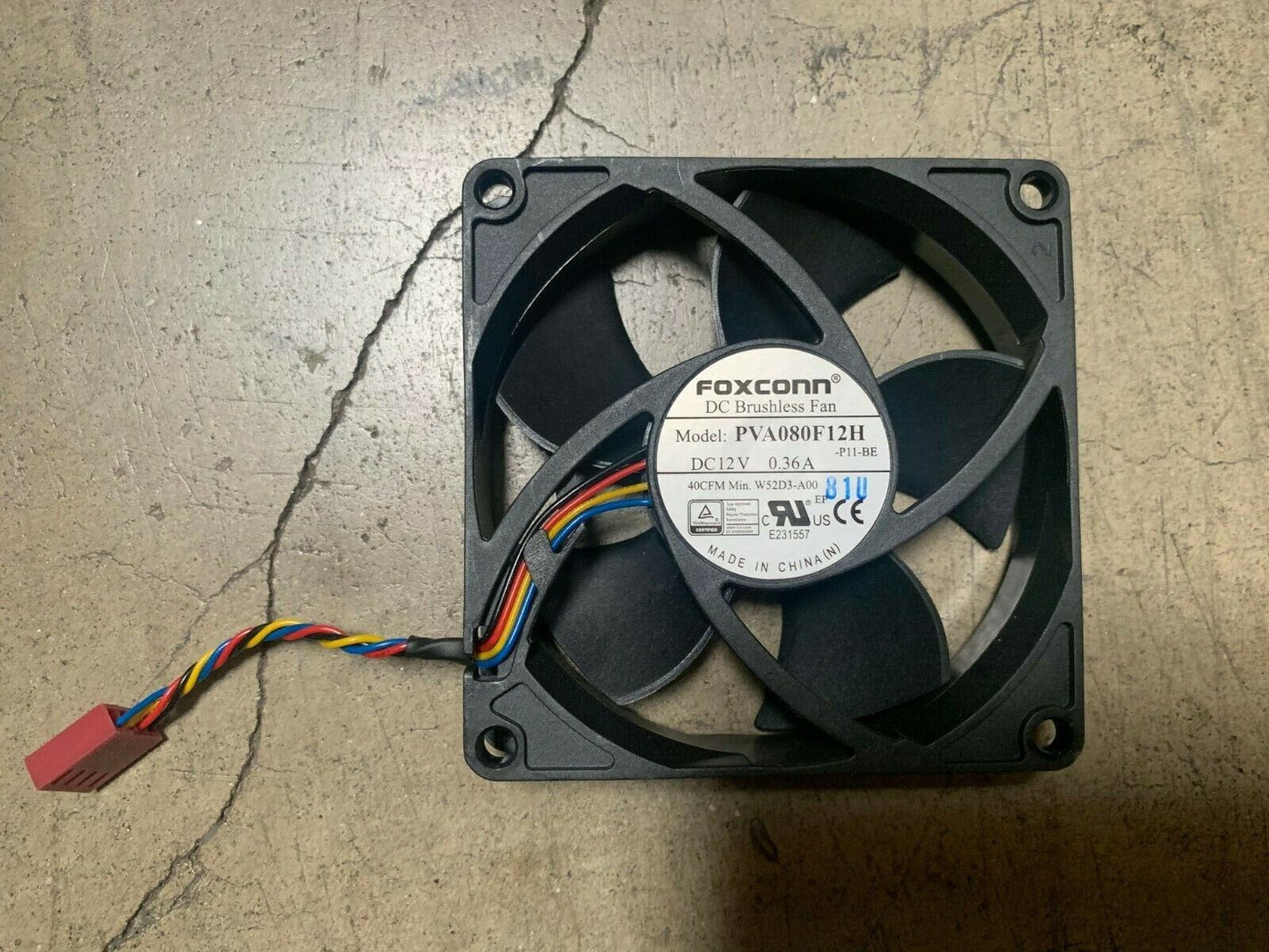 W52D3 Dell Optiplex 3050 MT Cooling Fan DC 12V 2.4W MF80201VX-Q060-S99