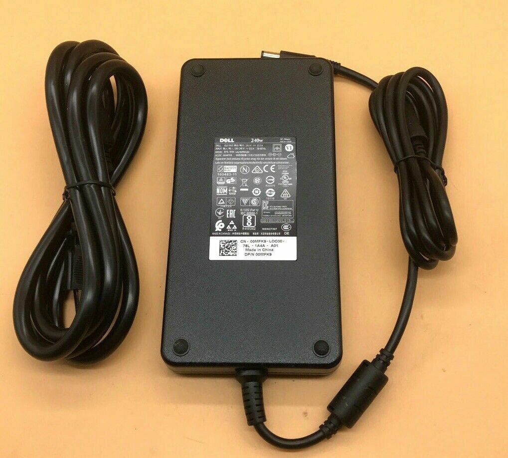 DELL 240W 19.5V 12.3A AC Power Adapter Laptop Charger Large Tip GA240PE1-00