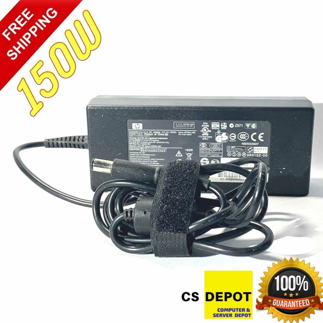 HP 150W 19V 7.89a AC Adapter HSTNN-LA09 519333-001 PA-1151-03 + Power Cord