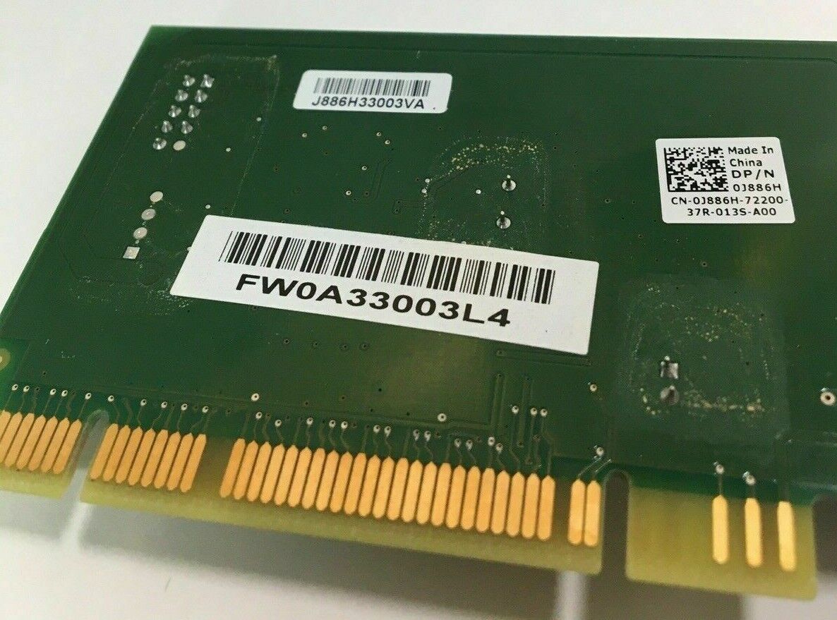 Dell 2 Port J886H IEEE-1394 PCI Express 2.0 x16 FireWire Controller Card