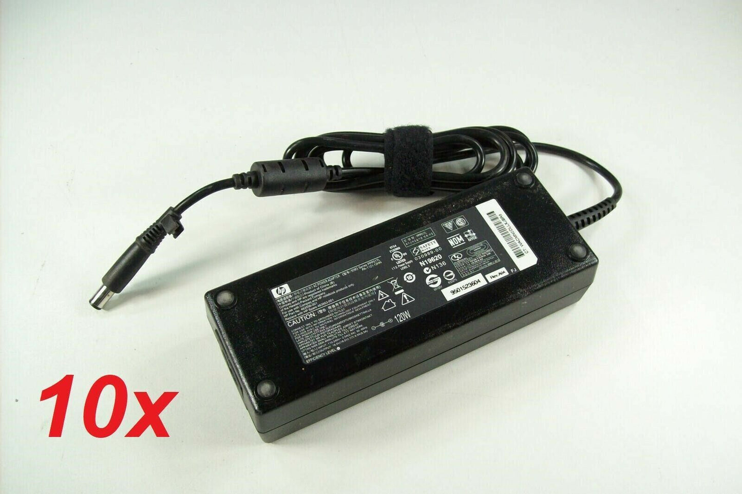 Lot of 10 HP Laptop AC Power Adapters 18.5V 6.5A 120W PA-1121 (Big barrel w/pin)