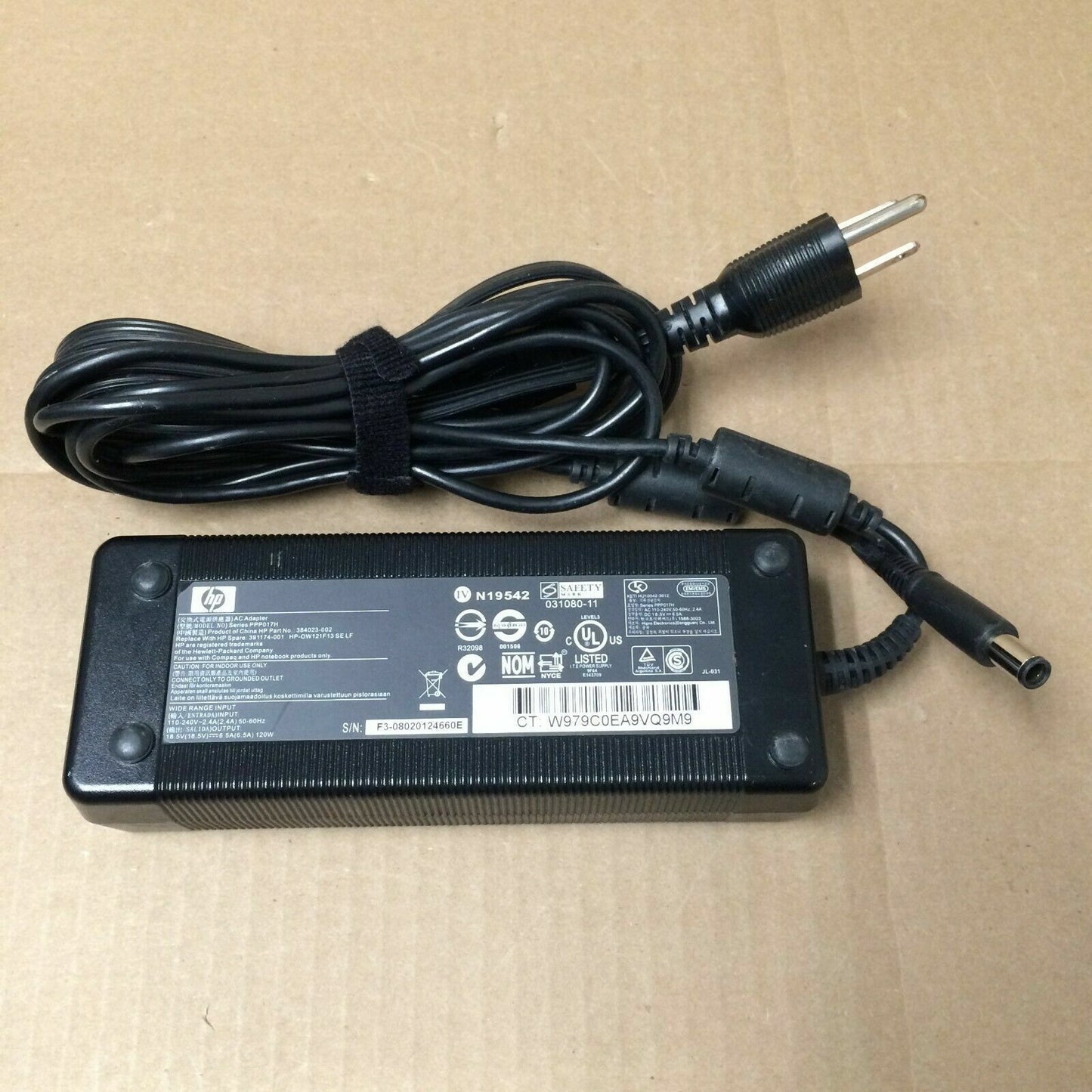 Lot of 10 HP Laptop AC Power Adapters 18.5V 6.5A 120W PA-1121 (Big barrel w/pin)