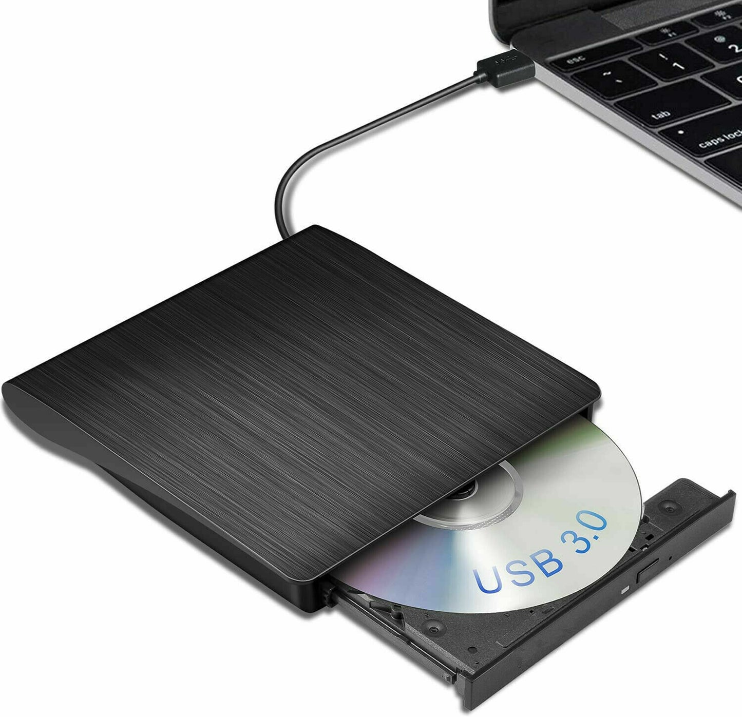 External CD Drive USB Portable CD DVD Drive ROM for Desktop/Laptop/Mac OS
