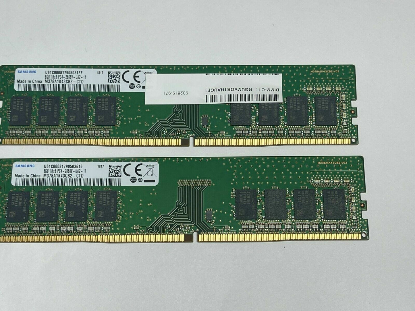 Samsung 16GB (2x8GB) DDR4 2666 1RX8 PC4-2666V RAM desktop Memory